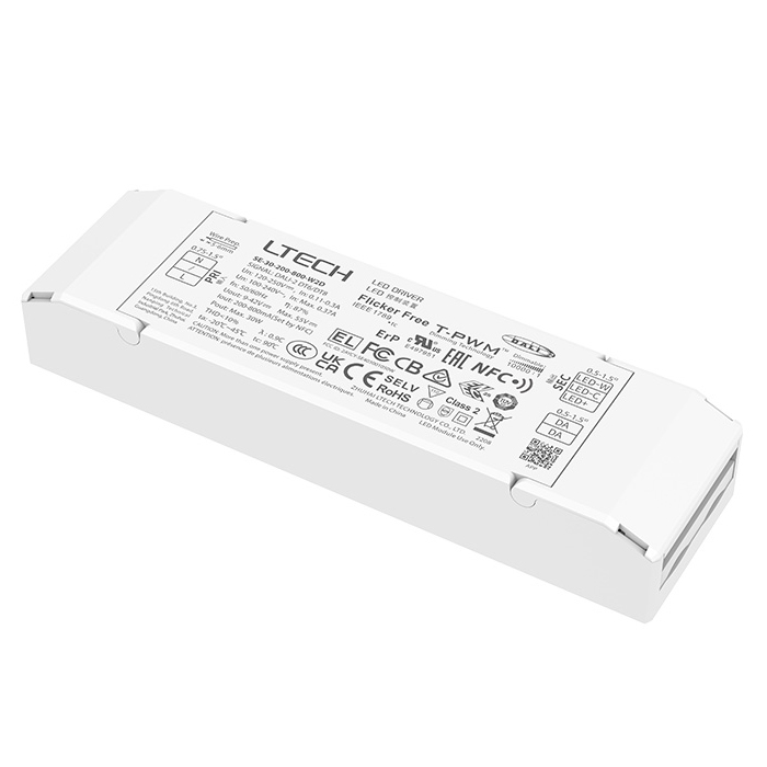 SE-30-200-800-W2D NFC 30W 200mA to 800mA CC DALI Tunable White LED Driver